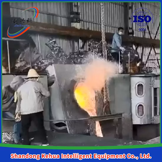 Forno di fusione del forno a induzione elettrica in alluminio con riduttore Forno di fusione del bronzo a induzione a frequenza intermedia con guscio in alluminio